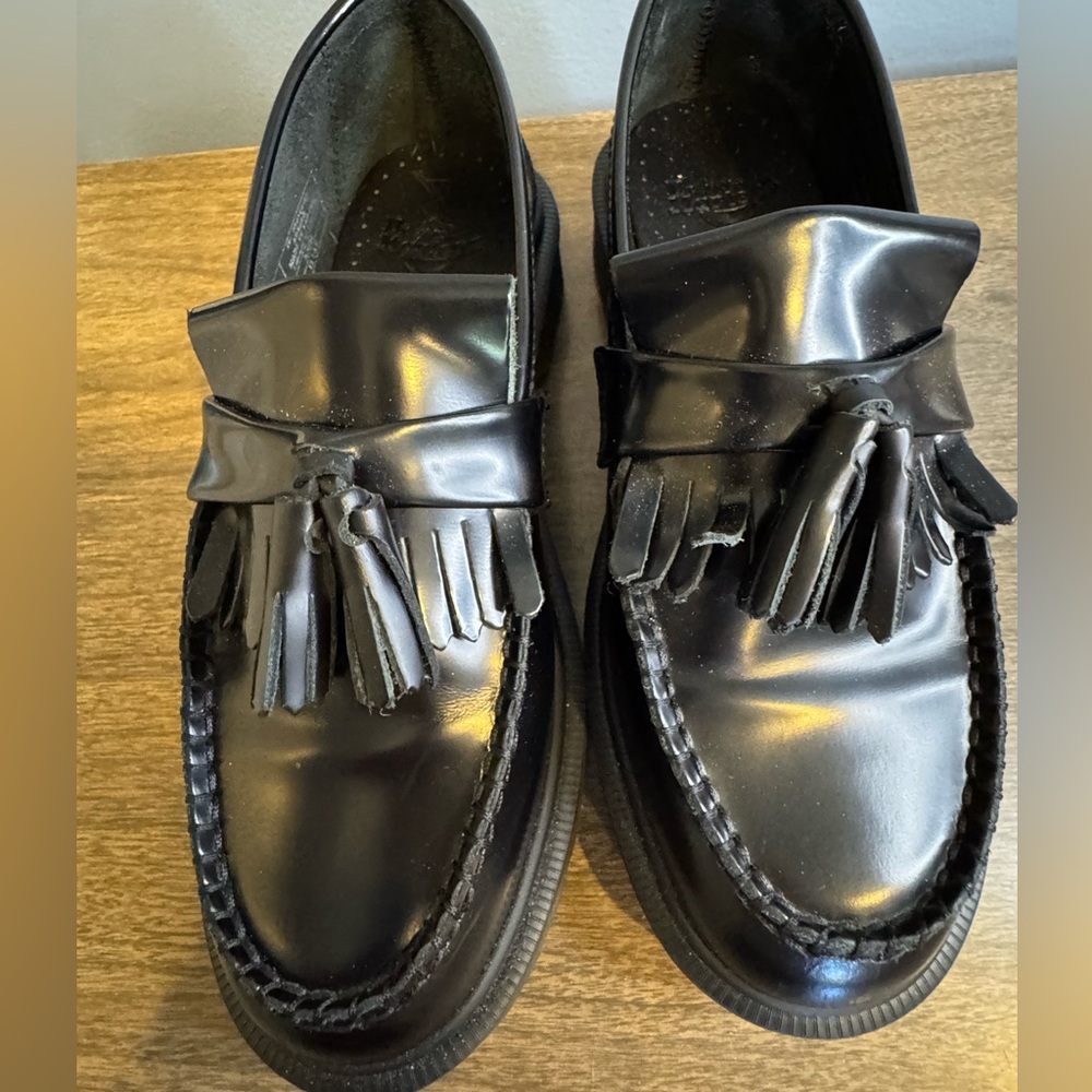 Dr. Martens Black Tassel Loafers for women